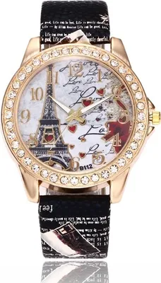 Produktbild von Elegante Paris Damenuhr in Schwarz - Stilvoll und Bezaubernd KP12991
