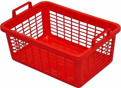 Produktbild von LOCKWEILER Wäschekorb eckig 45 l, 62 cm, rot L30056