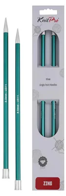 Imagen del producto de Agujas de tejer ZING, 8,00 mm, 40 cm, color esmeralda, 1 par