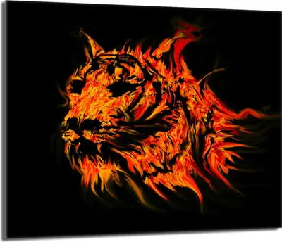 Image de Plaque de recouvrement pour cuisinière 60x52 Vitrocéramiquefeld Couverture anti-éclaboussures Plaque en verre Deko Planche à découper, Tigre Noir