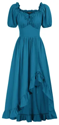 Produktbild von Scarlet Darkness Renaissance Kleid für Damen, Cottagecore, Korsett, Rüschen, Max