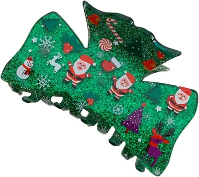 Productafbeelding van Kersthaarklauw met kerstman- en kruidnotenmotieven