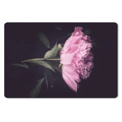 Produktbild von MuchoWow® Mauspad Mousepad Pfingstrose mit Tautropfen 27x18 cm - Mousepads - Maus Mat - Pad - Mausunterlage - Büroartikel - Desk Matten