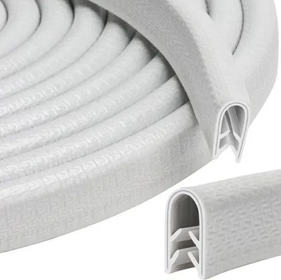 Productafbeelding van Rubberen randbeschermer voor plaatmetaal U-profiel 5 meter klembereik 3-4 mm