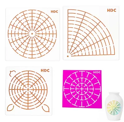 Produktbild von Mandala Schablonen - 4 Stück wiederverwendbar - Zum Punktieren - 20 cm, 13,5 cm, 9 cm