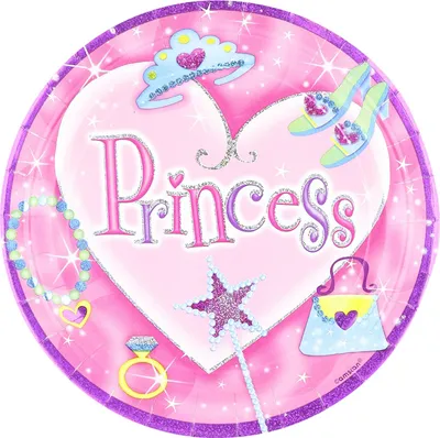 Produktbild von Amscan Pappteller - Prinzessin (8er Pack, 23cm) Teller Kindergeburtstag Mädchen Party