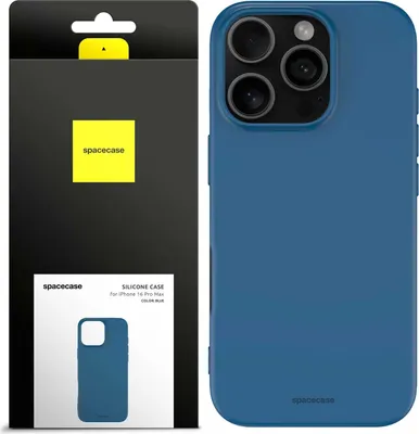 Image de Coque en silicone SPACECASE Coque en silicone pour iPhone 16 Pro Max Bleu