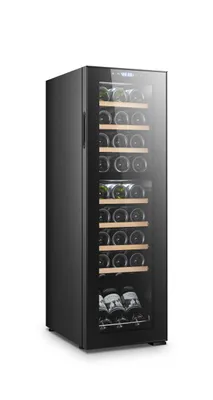 Produktbild von Guzzanti GZ 27DD, Weinkühler mit Kompressor, Freistehend, 27 Flasche(n), G, Innenbeleuchtung, Schwarz