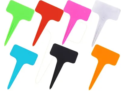 Produktbild von Pflanzschilder 10 cm 50 Stück Blau Pflanzenetiketten Steckschilder Kunststoff Wiederverwendbar für Garten und Setzlinge