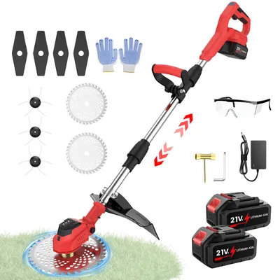 Image de Tondeuse à gazon sans fil - 1500 W - Moteur sans balais - Pliable - Batterie incluse - Largeur de coupe de 22,9 cm