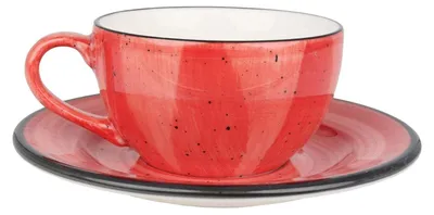 Zdjęcie produktu dla Bonna Aura Passion - Filiżanki i spodki do kawy - 250 cm3 - Porcelana - Zestaw 6 sztuk