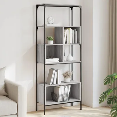 Obrázek produktu pro VidaXL 839006, Šedá, Dub, Kov, Dřevo, 330 mm, 1885 mm