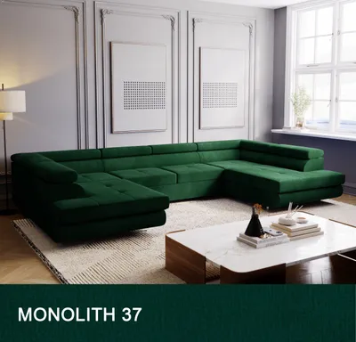 Produktbild von E-ZIMPAZ Ecksofa mit Schlaffunktion und Bettkasten MONTANA XL Eckcouch U-Form Sofa Wohnzimmersofa XXL Wohnlandschaft Couchgarnitur - Grün MH 37
