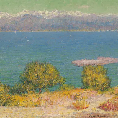 Produktbild von John Peter Russell Kunstdruck Bild - Landschaft, Antibes, Die Bucht Von Nizza, 1891 (70 x 70 cm)