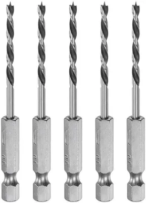 Image de Allecto plus - Outils pour le travail du bois, lot de 5, diamètre 3 mm, forets à denture 1/4 pouce