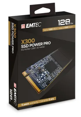 Productafbeelding van EMTEC Power Pro X300 - SSD - 128 GB - intern - M.2 2280 - PCIe 3.0 x4 (NVMe)