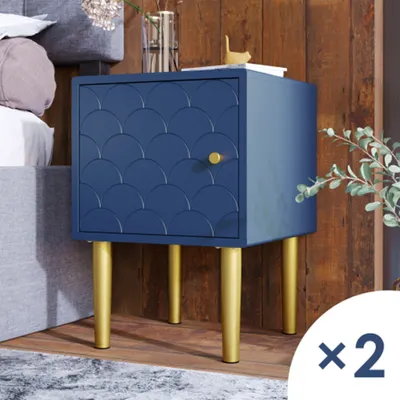 Produktbild von 2er Set Nachttisch,Nachtschrank Beistelltisch,Sofatisch passend zu jedem Bett & Schlafzimmer