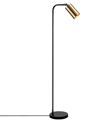 Image de Lampadaire Lampe sur pied en métal noir finition vintage 28 x 22 x 120 cm E27 40 W IP20