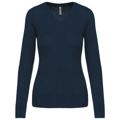 Produktbild von Kariban Damenpullover mit V-Ausschnitt