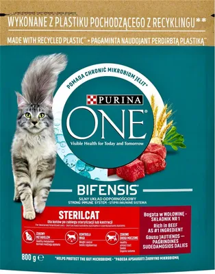 Zdjęcie produktu dla Purina One Cat Sterilcat Karma Z Wołowiną Dla Kota 800g