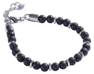Produktbild von Perlenarmband fü r Herren mit Lavastein MCGB5009