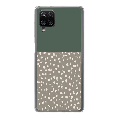 Produktbild von MuchoWow® Handyhülle Schutzhülle Hülle für Samsung Galaxy A12 Polka dot - Grün - Muster Silikon Softcase Handy Hülle - Bild