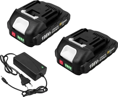 Immagine prodotto di Batteria ricaricabile agli ioni di litio, capacità 22500 mAh, compatibile con utensili elettrici, 2x198VF-1xcaricabatterie