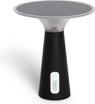 Produktbild von LED Solar Tischlampe Außen Tragbar mit wiederaufladbarem USB Akku Soucha Schwarz