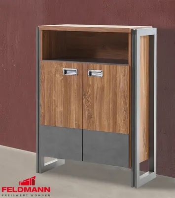 Immagine prodotto di Cassettiera Detroit a 2 ante in rovere stirling / ardesia 75cm