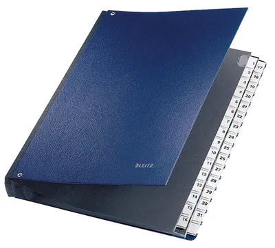 Produktbild von Leitz Pultordner 59310035 DIN A4 1-31 32Fächer Graupappe blau