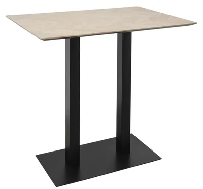 Produktbild von Casa Padrino Luxus Bartisch Naturfarben / Schwarz 110 x 70 x H. 101 cm - Gastronomie & Barmöbel