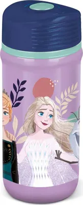 Produktbild von Tataway Disney Lila und violette Kunststoff-Trinkflasche für Kinder Elsa Anna Olaf 390 ml mit Tropfschutzverschluss