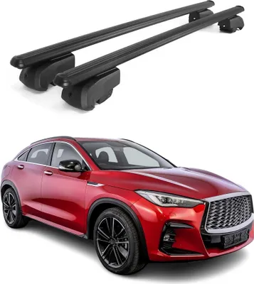 Image de Barres de toit Transversales pour Infiniti QX55 2019-2025 ABE Aluminium Noir