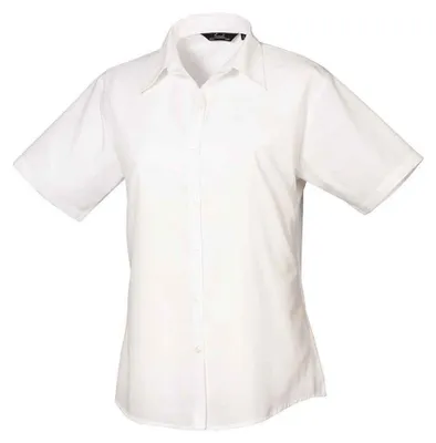 Produktbild von Premier - Bluse für Damen kurzärmlig LT4484 (3XL) (Weiß)