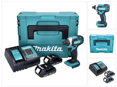 Immagine prodotto di Avvitatore a impulsi a batteria Makita DTD 152 SYJ 18 V 165 Nm + 2 batterie da 1,3 Ah + caricabatterie + Makpac