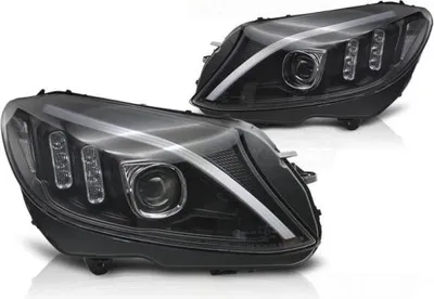 Produktbild von Scheinwerfer DRL LED Tagfahrlicht passend für Mercedes C-Klasse W205 Bj. 14-18 Schwarz