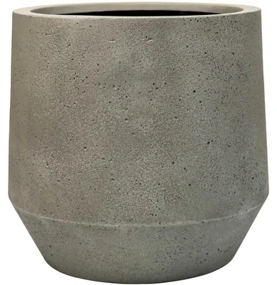 Produktbild von VIVANNO Pflanzkübel Fiberglas NEXORA Rund, Vesuvgrau Beton-Design - 41x38 cm