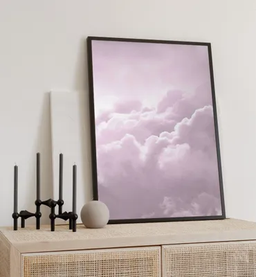 Produktbild von Poster Rosane Wolken, groesse_poster:70x100 cm, groesse_rahmen:birke 70x100 cm