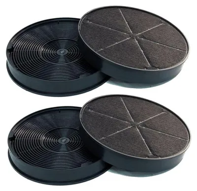 4er-Pack Aktivkohlefilter für Neff Z5135X1, rund 20 cm