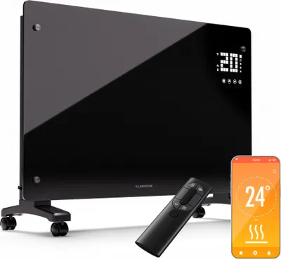 Produktbild von Klarstein Elektroheizung, 2500 W Konvektor Heizung Freistehend & Wandmontage, Elektroheizung Energiesparend mit App-Control & Bodenrollen, Heizung Elektrisch, Heizkörper Elektrisch mit Thermostat