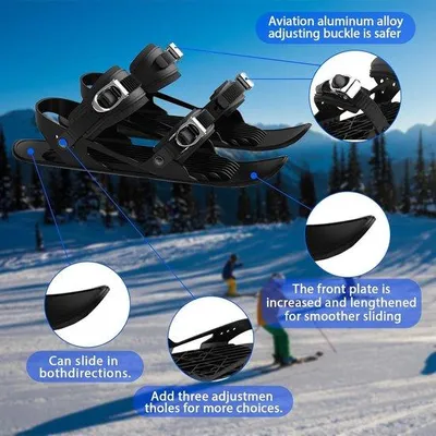 Obrázok produktu pre Malé zimné korčule, čierne a zelené, prenosné snowblades