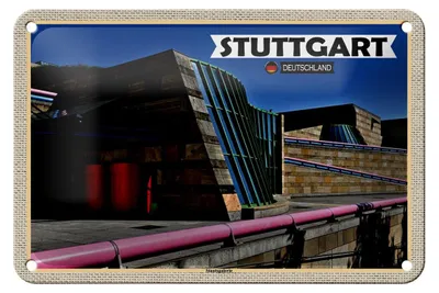 Produktbild von Blechschild Städte Stuttgart Staatsgalerie Architektur 18x12cm Schild
