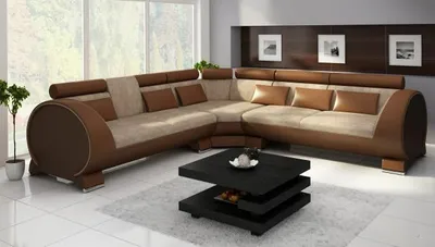 Zdjęcie produktu dla Sofa narożna VIGO, sofa + port USB, narożna sofa skórzana, skóra LT01, narożna kanapa