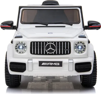 Produktbild von Mercedes-Benz G 63 G63 AMG V8 Biturbo Kinderauto Kinderfahrzeug Kinder Elektroauto 12V / 2x Motoren / Öffnende Türen (Weiß)