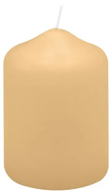 Produktbild von Spitzkopf Stumpen Kerzen Beige 7 x Ø 5 cm, 12 Stück