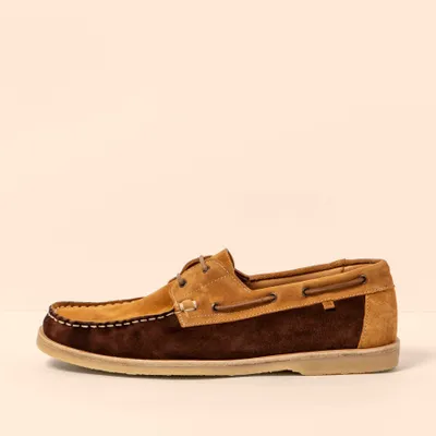 Produktbild von El Naturalista Mokassins Damen/Herren N5963 SILK SUEDE CHOCOLATE-TOFFEE/ PLANTAE Mehrfarbig