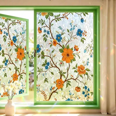 Sichtschutzfolie Regenbogenblumen 45x200 cm