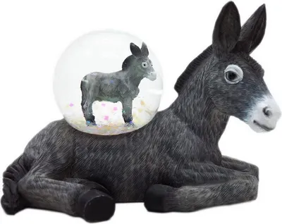 Produktbild von Glitzerkugel Esel, Schneekugel Tier Tiere Haustiere Bauernhoftiere, Schneekugeln