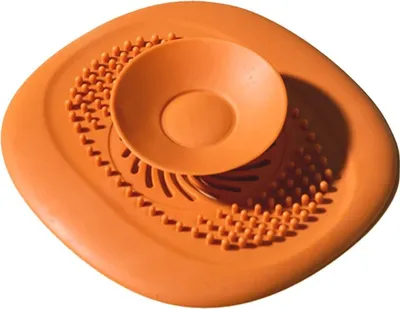 Produktbild von Badezimmer Waschbecken Abfluss Haarfänger Waschbecken Sieb Dusche Abflussstöpsel, Farbe:Orange