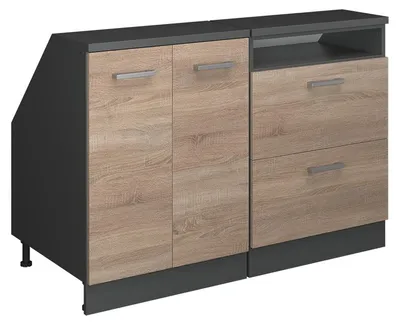 Zdjęcie produktu dla Zestaw szafek na dach skośny Vicco Rion Sonoma 120 cm Zestaw 2 korpusów szafy głębokość 60 cm, Model 60444